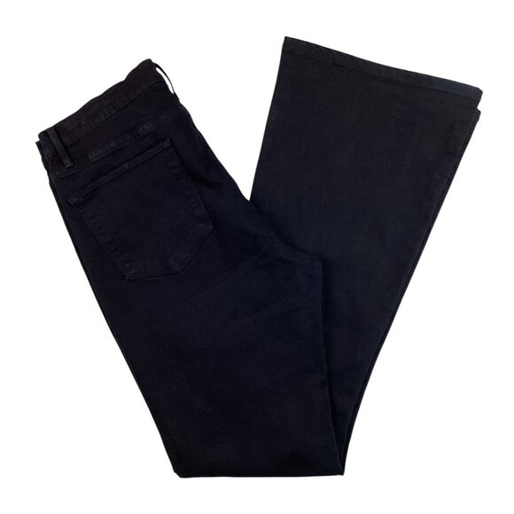 Frame Le High Flare Womens 31 Jeans Black Cotton Blend - Picture 9 of 16